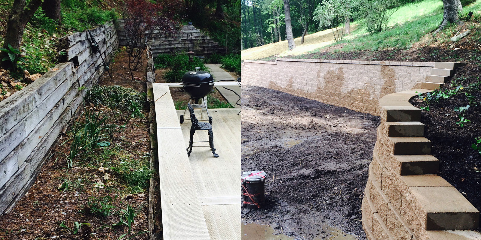 Bri-Co Construction retaining walls, grading, deck construction