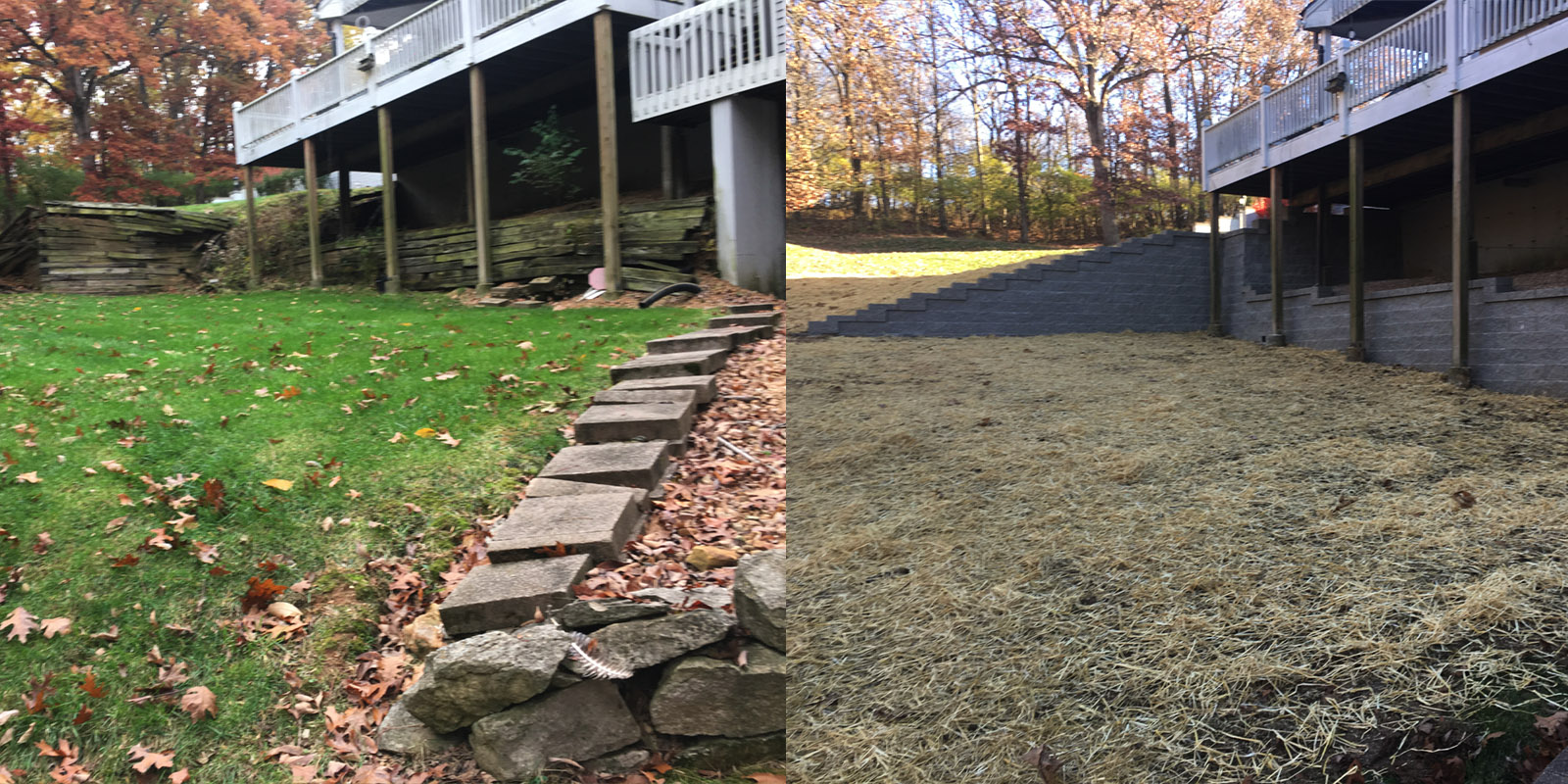 Bri-Co Construction retaining walls, grading, deck construction